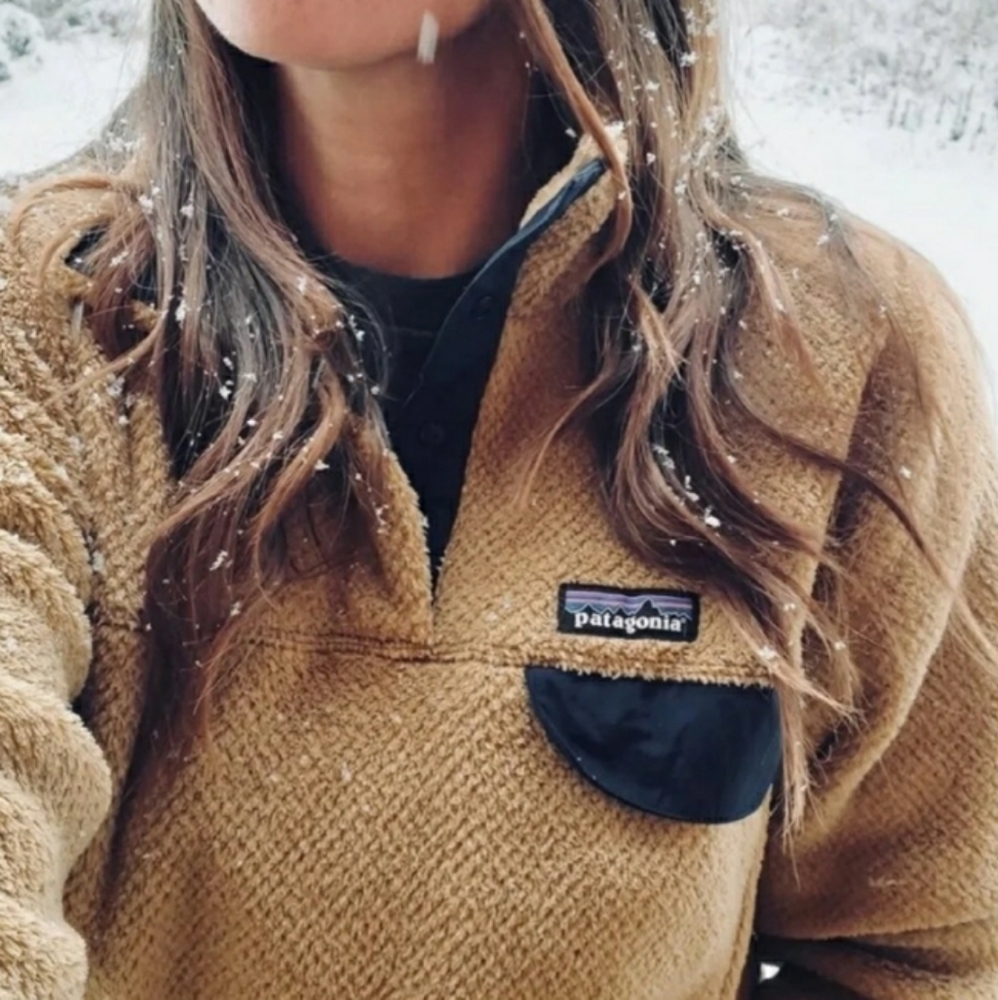 Patagonia Tan and Black Women's Sweatshirt